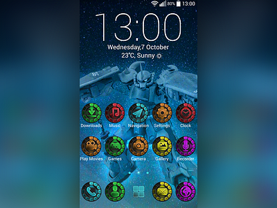 High Tech Icons blue concept design high icons launcher tech