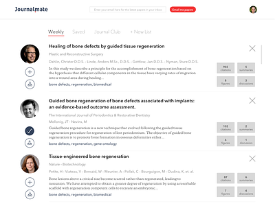 Journalmate WIP healthtech journal reader