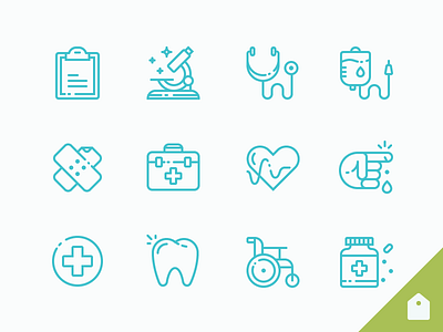 Medical Icons Freebie ai doctor free freebie healthcare hospital icons illustrator medic medical medicine outline