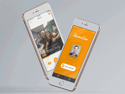 AnswerCam App answercam app design ios qa twitter ui ux