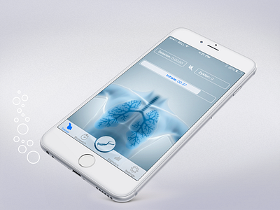 Apnea Trainer UI app freediving icons iphone app stopwatch ui