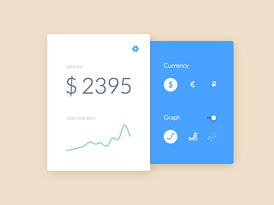 Settings 007 balance currency dailyui graph money settings ui ux widget