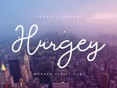 Hurgey clean font graphic design lettering modern quote script simple typography