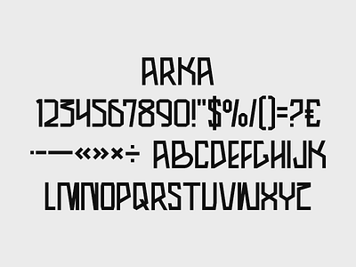 Arka Font arka font typeface typography