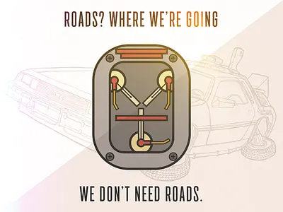 Flux back to the future capacitor delorean design flux great scott typography