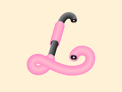 Letter "L" colours f illustration letter shadow typo typography