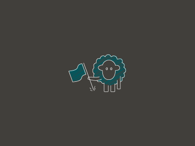 Flag Sheep illustration sheep