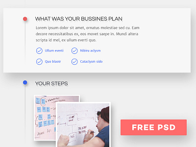 Simple Timeline component component free free psd freebie psd template timeline