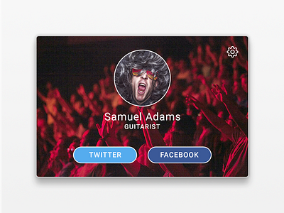 Profile - Day6 app dailyui dark day006 design flat music profile red share website