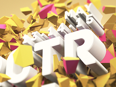 FRCTR Fest 3d branding c4d poster typography