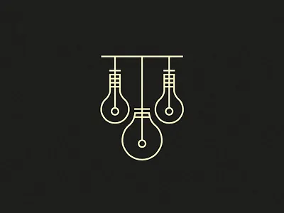 Hanging lights logo bulb illustration lighting lights logo mark vector