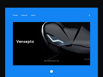 Day 003 - Landing Page #dailyui blue car concept dailyui dark design interface landing page sale ui ux