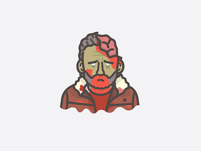 Zombie Rick brains halloween illustration rick rick grimes vector walking dead zombie