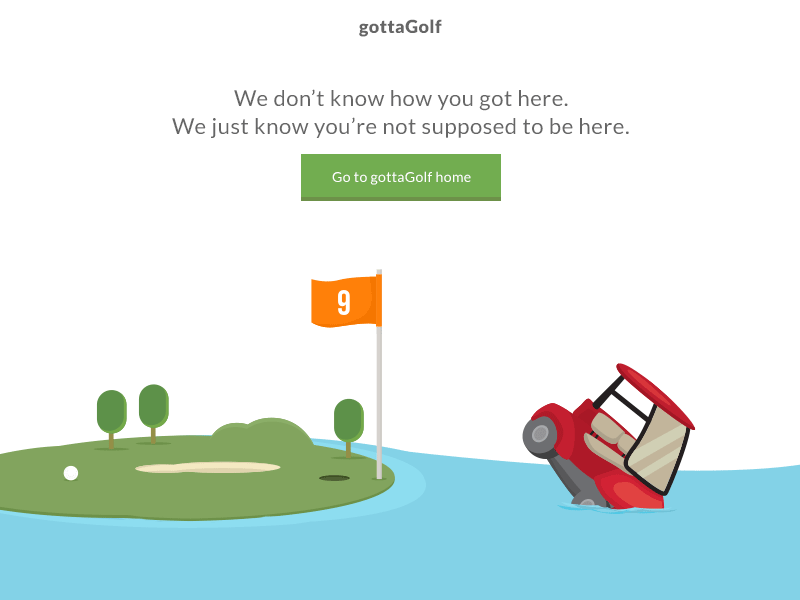 404 Page 008 404 dailyui error fun golf