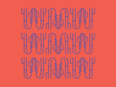 Experimenting with lines abstract letterform line pattern