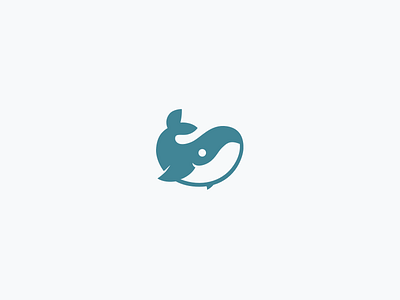 Whale blue cute green happy logo whale