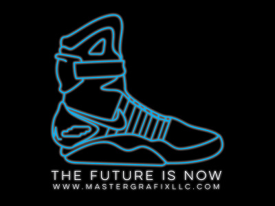 The Future Is Now lineart mcfly neon nike