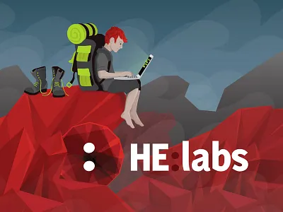 Backpacker Ruby Developer backpacker coding developer illustration illustrator mountains mug ruby ruby on rails travel travelling vector