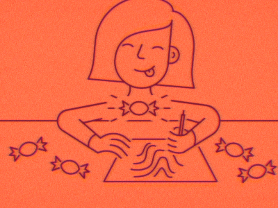 She takes drugs (animation project 1) ae aftereffect ai animation candy child drugs illustrator littlegirl motion orange