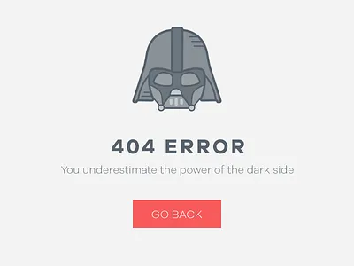 Daily UI 404 Error 404 dailyui darth design error icon illustration link not found page ui vader