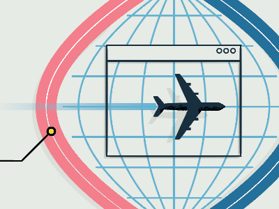 Tech and Travel globe map plane tech travel