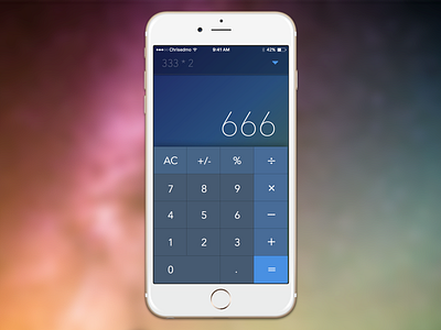 Daily UI 004 - Calculator app caclulator dailyui ios9 mobile mobile design sketch sketchapp ui ux