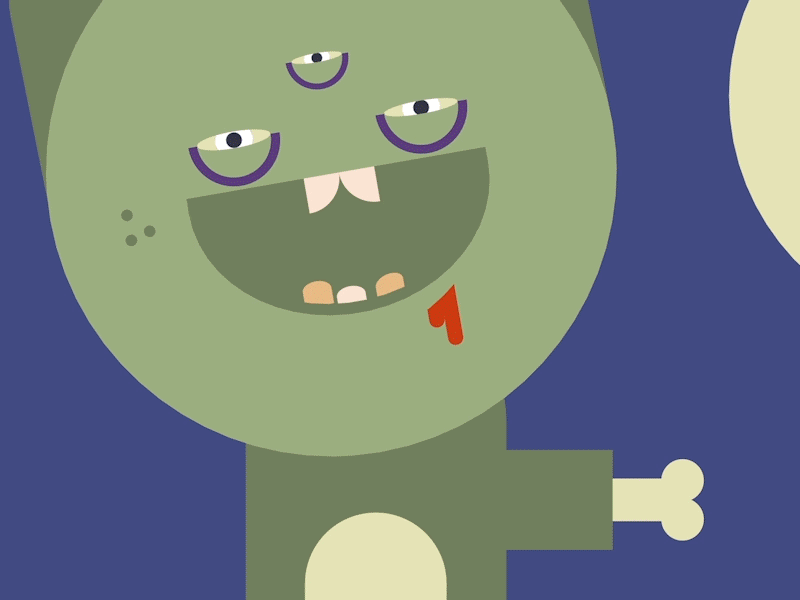Halloween 2d animation cat character design flat halloween illustration vampire vector zombie
