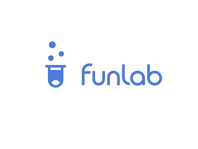 Funlab cheerful fun lab laboratory logo mark science smile study