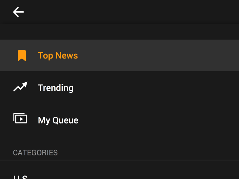 Android News Menu android material design menu news ui