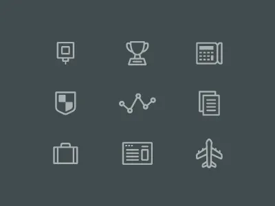 Banking Icons II bank icons illustrations money plane safety security square