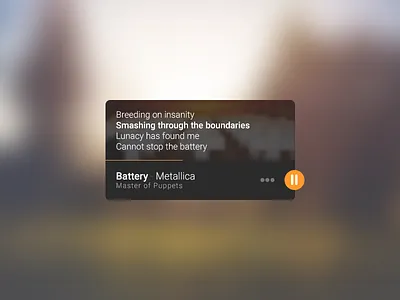 DailyUI - Music Player app dailyui music player ui ux widget