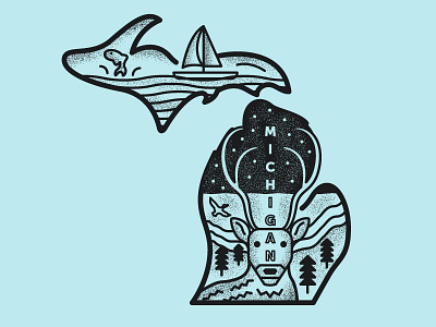 Michigink illustration michigan outdoors