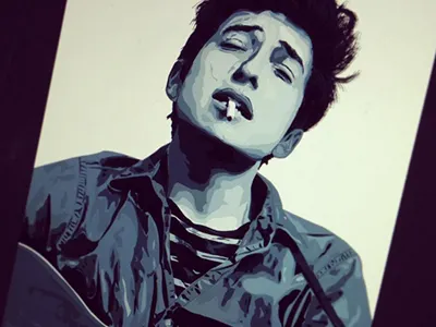 Bob Dylan art bob dylan character drawing illustration music sketch