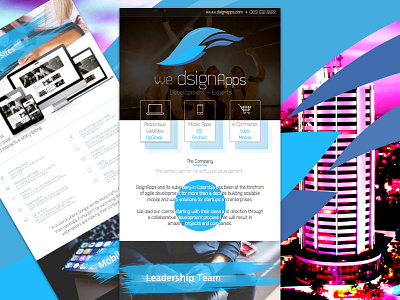 Dsigapps Portfolio apps company design development dsignapps landing responsive ui ux