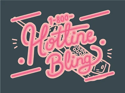 You Used to Call Me on my Cell Phone drake drawing hand lettering illustration lettering music song type typography