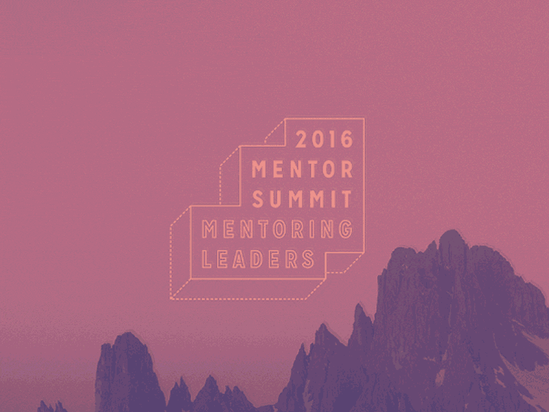 Mentor Summit animation branding colors gif identity logo mountain noise vintage