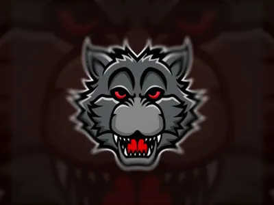 Wolf Mascot Logo animal design esports fierce gaming logo mascot strong werewolf wolf