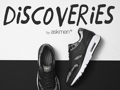 Discoveries askmen branding clean design graphic logo product typography website