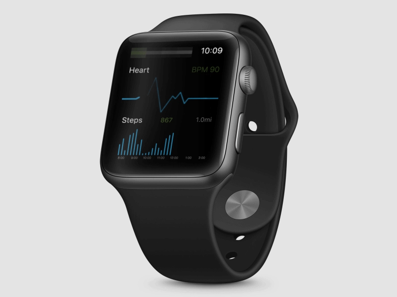 Pulse ae apple beat black bpm health heart ios steps tracker watch watch os