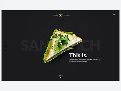 Avocado Food Porn. abovethefold black