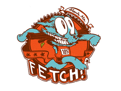 Fetch Blonde Ale art beer design dogs illustration label