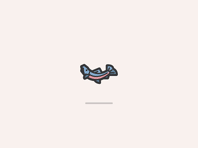 Salmon fish icon illustration thicklines