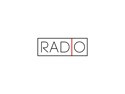 RADIO black clever creative fm logotype minimal piotrlogo radio red simplistic station