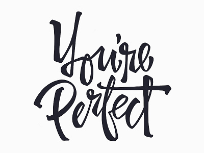 You're perfect. calligraphy handletter illustration lettering script type typography