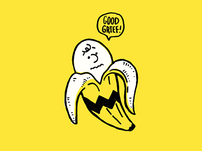 'Ol Brown Banana banana charlie brown drawing peanuts yellow