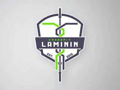 Crossfit Laminin Shield Final brand crest cross crossfit gym laminin logo