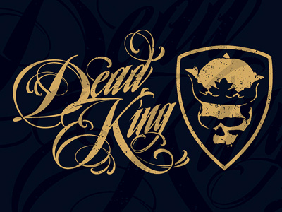 Dead King logo crown dead dead king death king lettering logo logotype skull tattoo