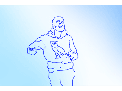 Hotline Bling dancing drake gif line drawing