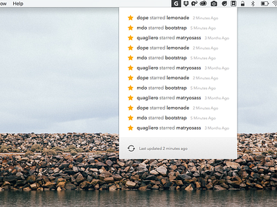 Stars for GitHub github mac stars ui