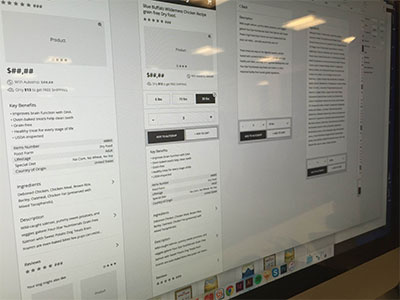 Wireframes e commerce product page wireframes
